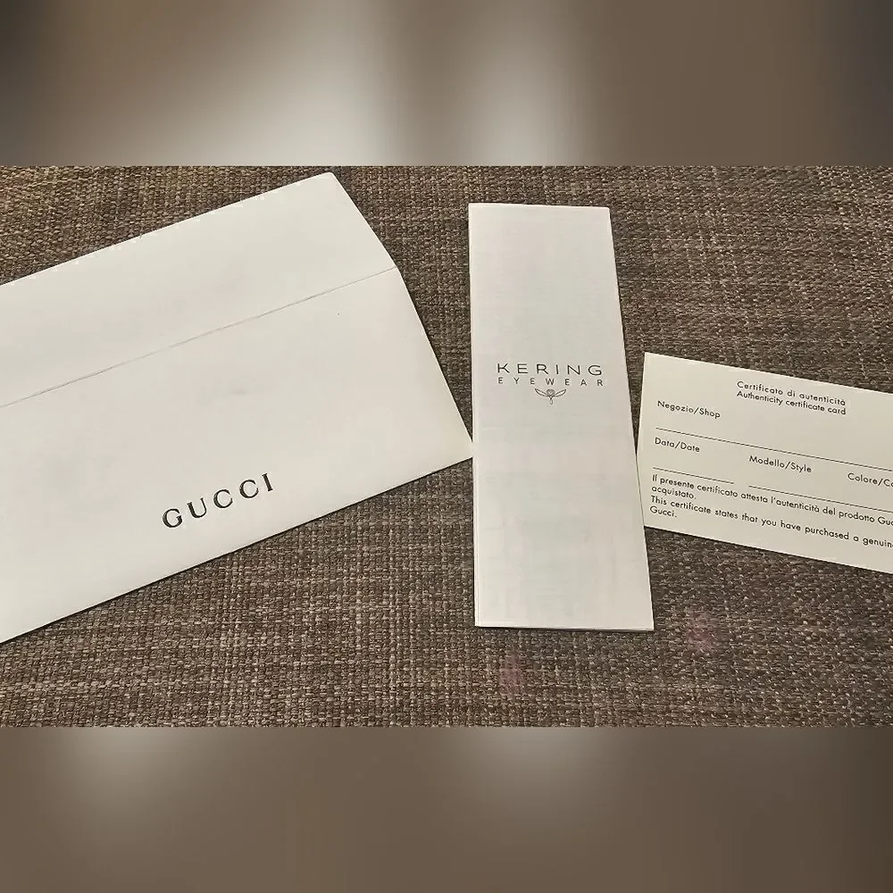 Gucci Eyewear Authentication Card
